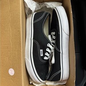 Vans Classic Black and White Canvas Shoes